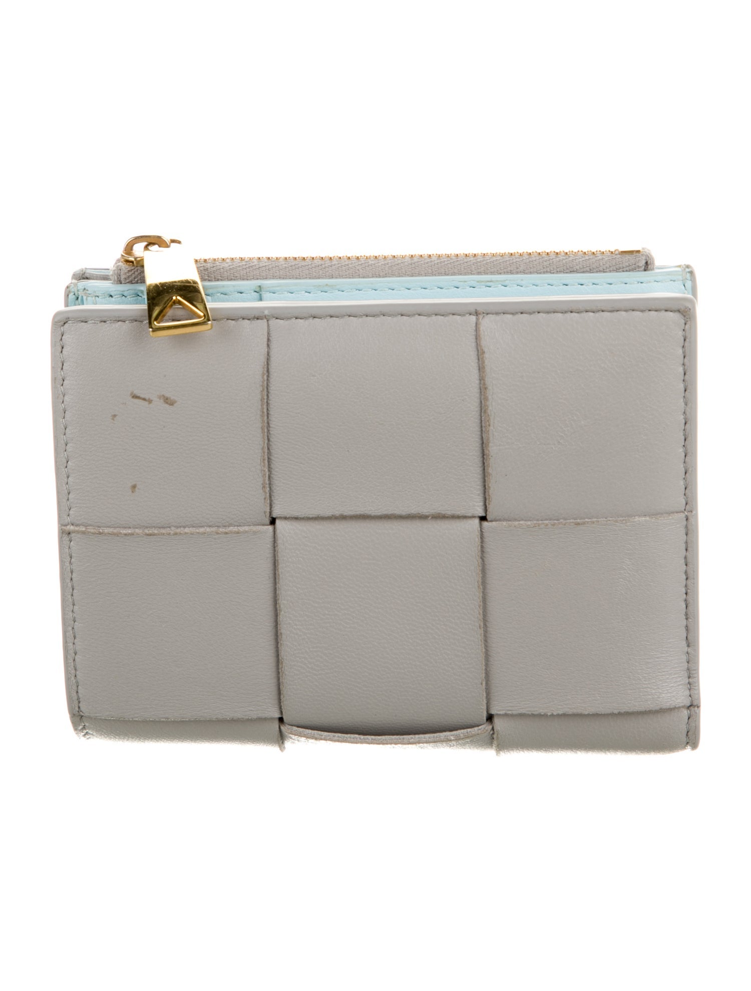 Bottega Veneta Intrecciato Weave Leather Compact Wallet